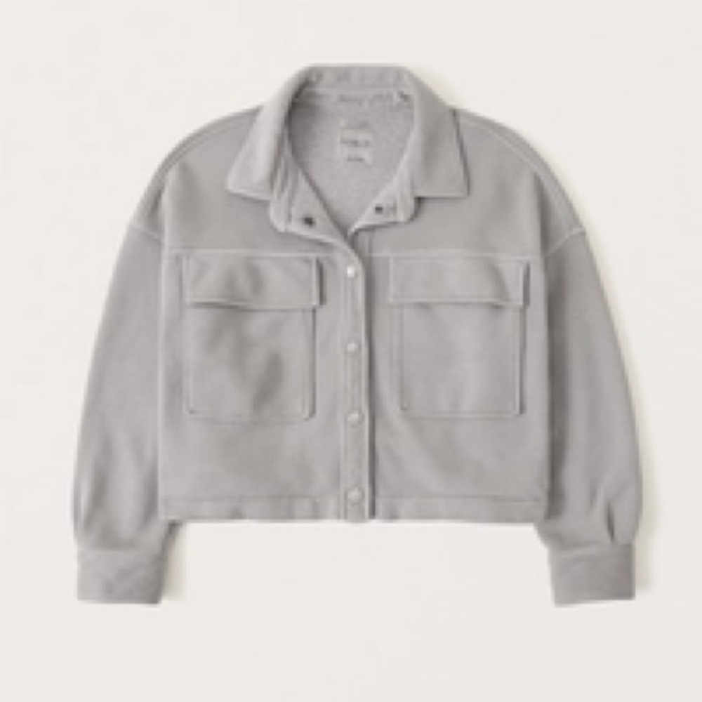 Abercrombie & Fitch softAF MAX Cropped Shacket